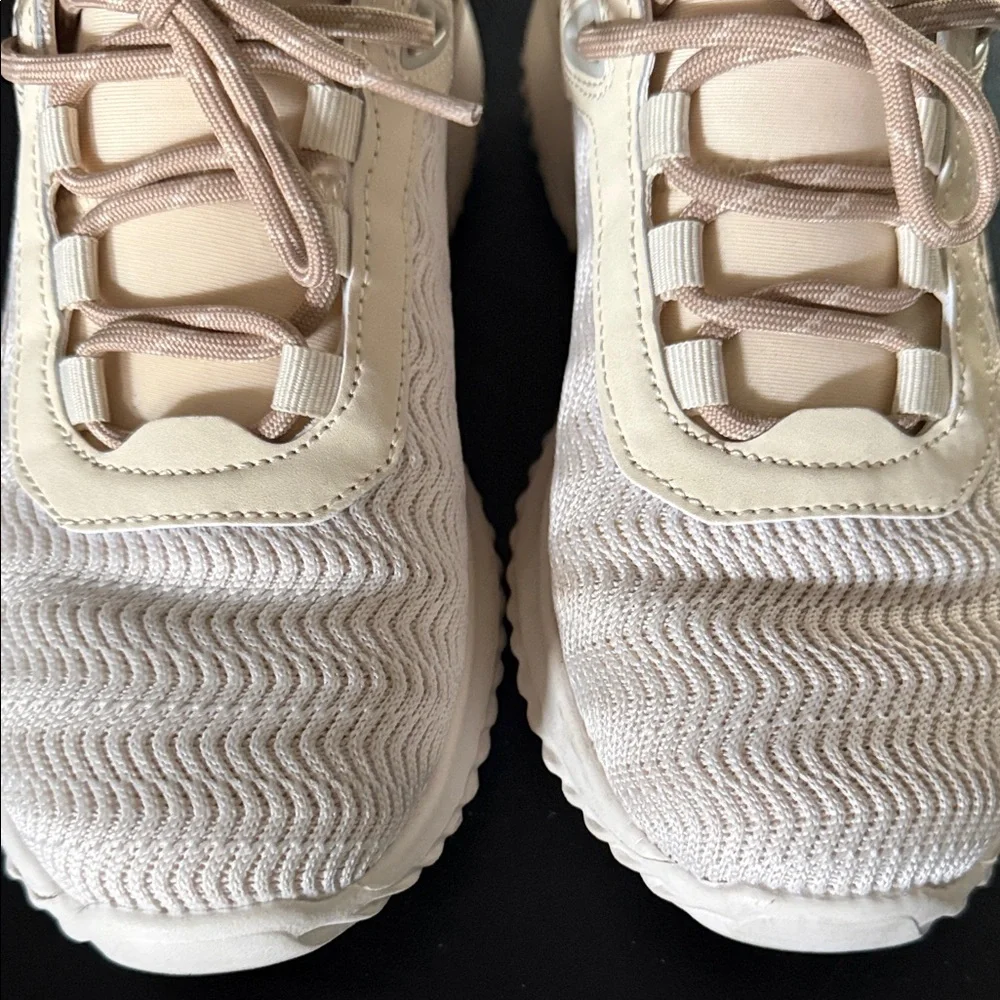 Nautica Cream Lace-Up Sneakers